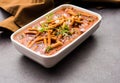 Spicy Sev Bhaji or Ganthiya Nu Shaak recipe from India